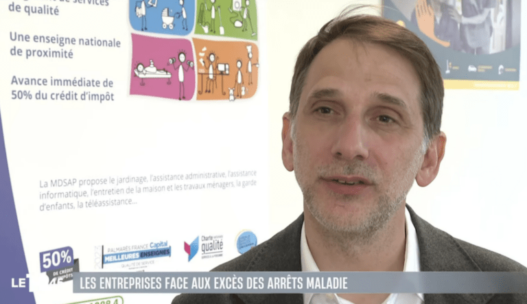 Brice Alzon, président de la MDSAP, au JT de M6 sur les arrêts maladie dans les services à la personne